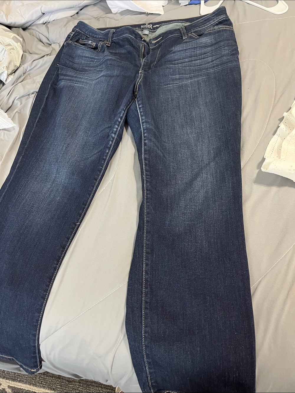 Soho Girl Dark Wash Women’s Jeans - Dark Blue stretchy